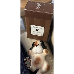 Vintage Pawprints Dog Leash Holder Department 56 NIB Read
